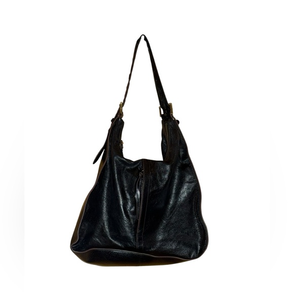 Hobo Marley Black Leather Shoulder Bag Adjustable Strap - Picture 2 of 16